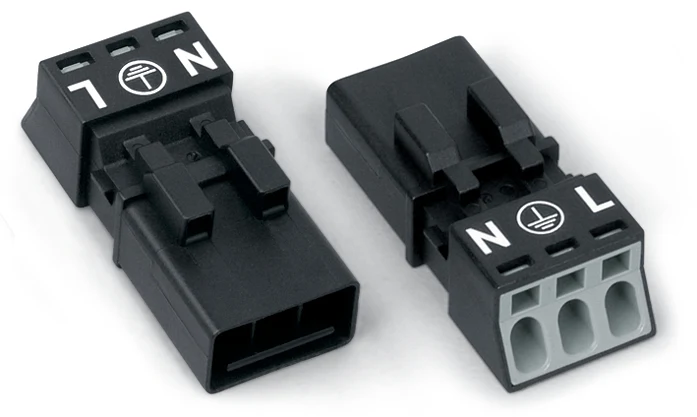 Wago 890-213 3-poliger Mini Connector Schwarz - 890-213 [2 Stück]