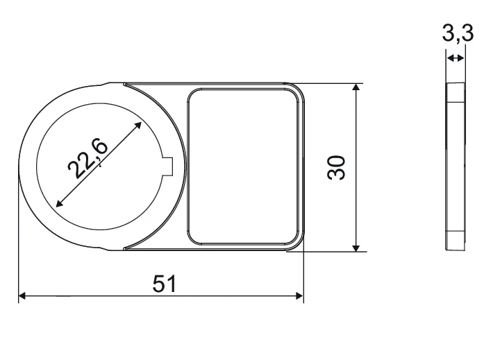 Wago Universeller Drucktastenrahmen 27x19mm Schwarz - 210-853 [20 Stück]