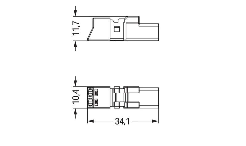 Wago 890-1112 2-Pin Mini Stecker Männlich Blau - 890-1112 [2 Stück]