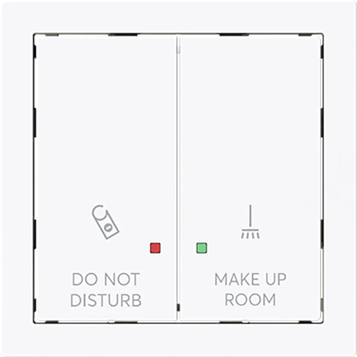 ABB Doppelter Wippschalter Hotelzimmer Statuspanel Weiß - 2CKA001751A3313