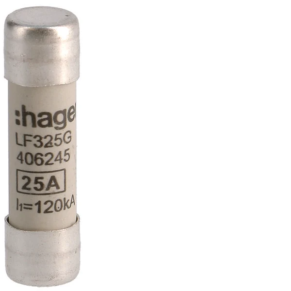Hager Industrielle Zylindrische Sicherung 25A 500V 10x38mm - LF325G [10 Stück]