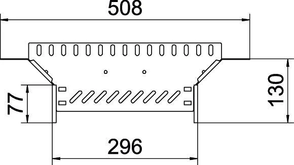 Kabelrinne T Stück Erweiterung 60x300 Verzinkter Stahl - 6042117