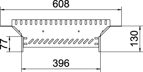 T Abzweigverbinder Für Kabelrinne 60x400 Stahl Verzinkt - 6042119