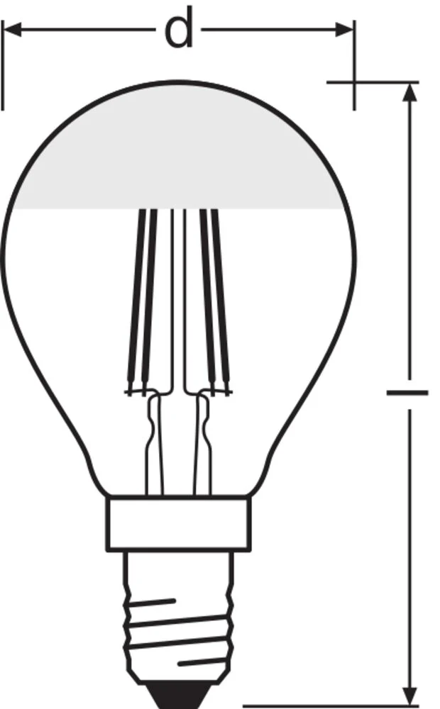 Led Klassisch P31 Spiegelkrone 4W E14 Silber 827 - 4099854070037