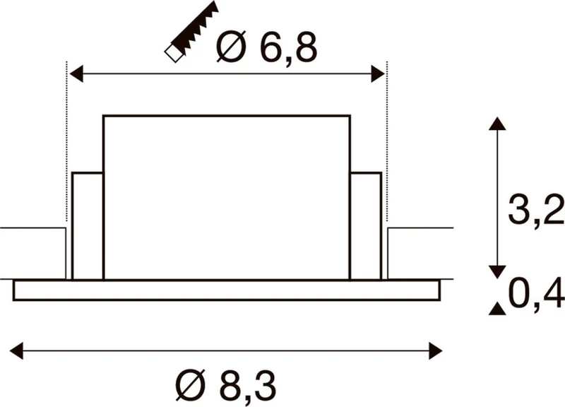 SLV Neue Tria 68 Runde IP65 Deckeninstallationsring - 1007337