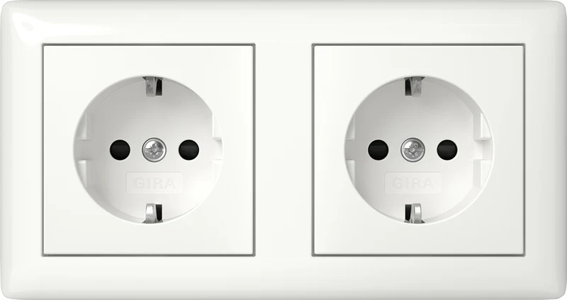 Gira Standard 55 Doppelsteckdose 16A 250V Sicherheit Plus - 478603