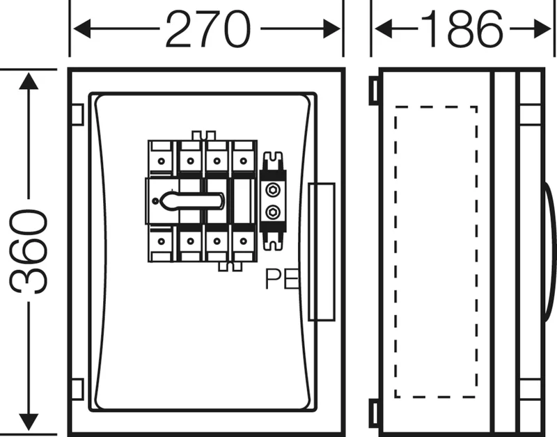 Hensel FP 5202 Lastschalter Gehäuse 125A 4P - FP 5202