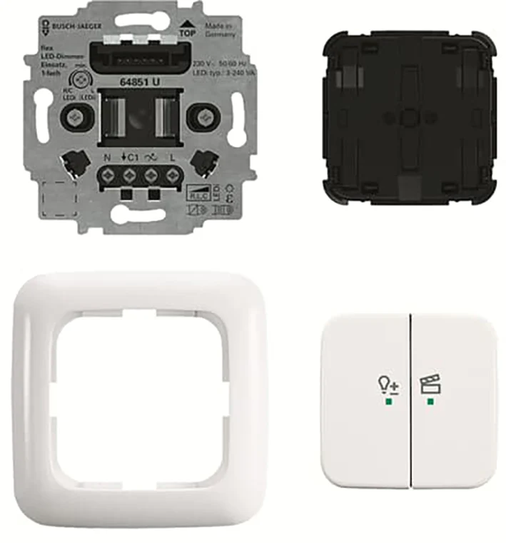 ABB Busch Free Home Drahtlos Flex Dimmer Set Reflex 214 - 2CKA006200A0290