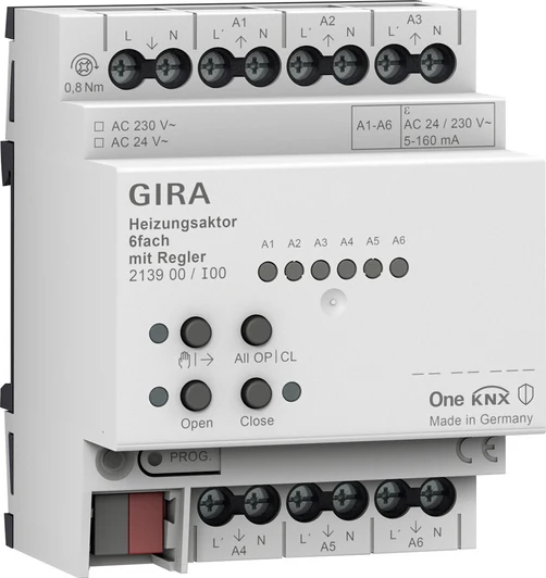 Gira One 6-Kanal Heizungsaktuator Mit Controller - 213900