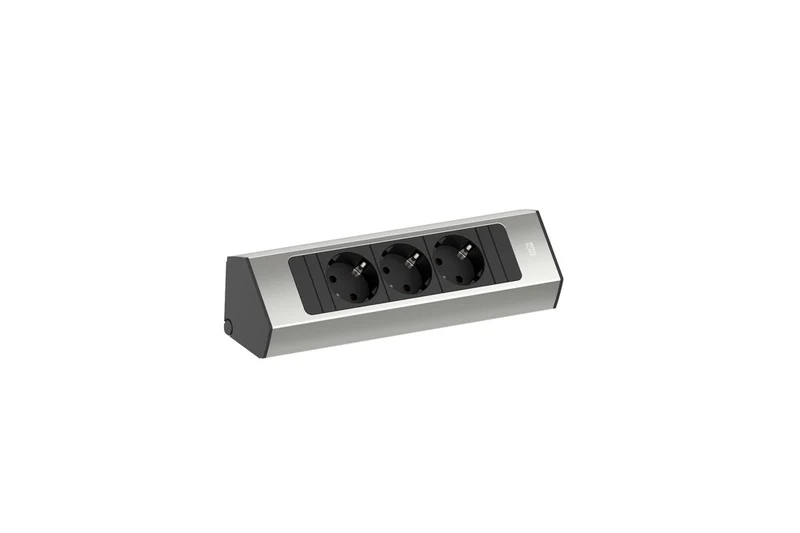 Bachmann Casia 2 Eckstromversorgung 3x 230V Edelstahl (Europäische Steckdose) - 932.000