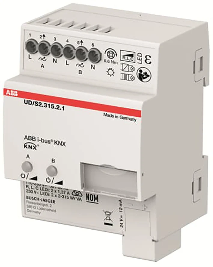 ABB KNX Universal LED Dimmer 2 Kanäle 315W - 2CKA006197A0053