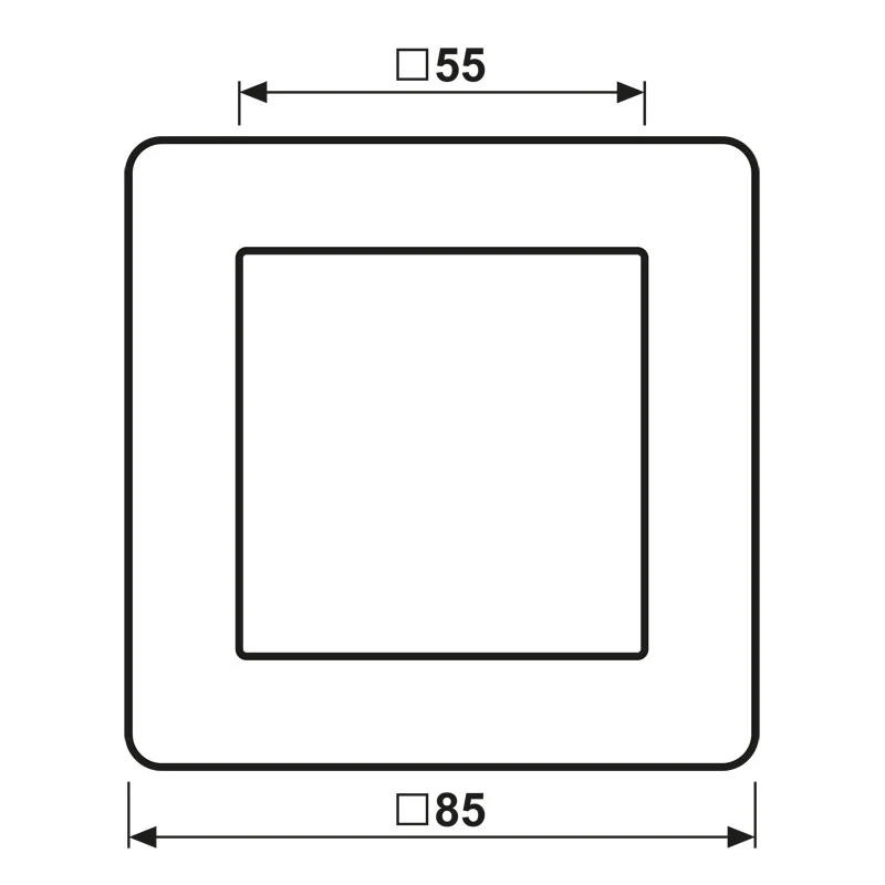 Jung A Flow Einzelne Abdeckung Rahmen Aluminium - AF581BFAL