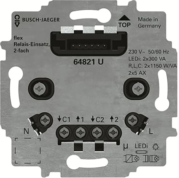 ABB Busch 2 Kanal Relais Basis FlexTronics - 2CKA006800A3044