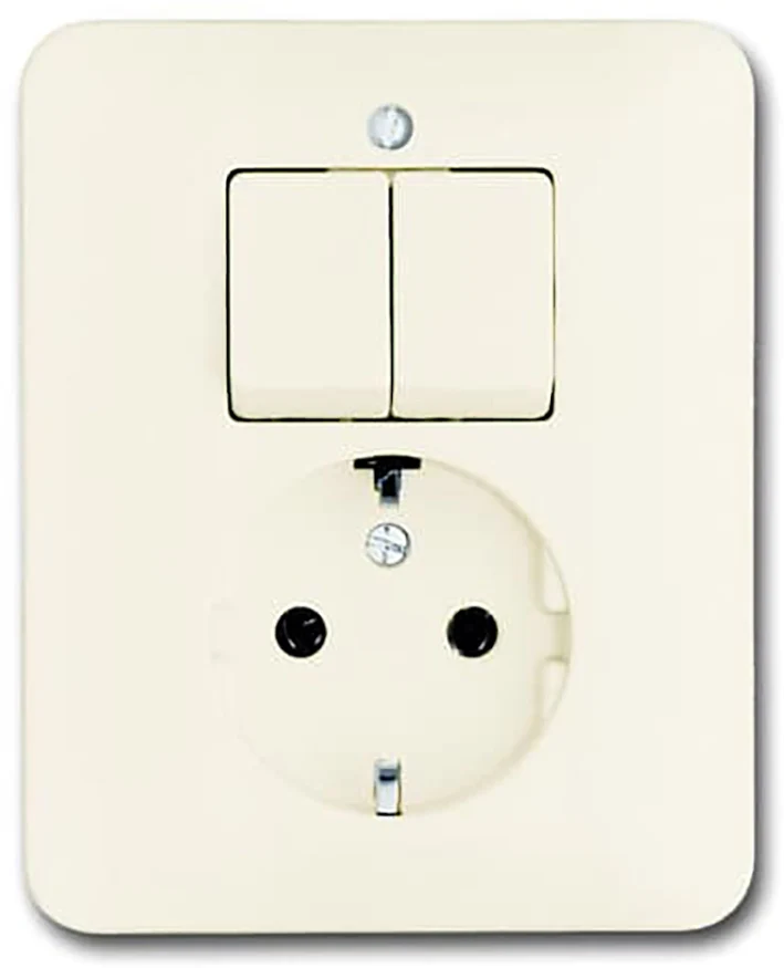 ABB Busch-Jaeger SI Kombinierte Schalter-Steckdose Creme - 2CKA001611A0011