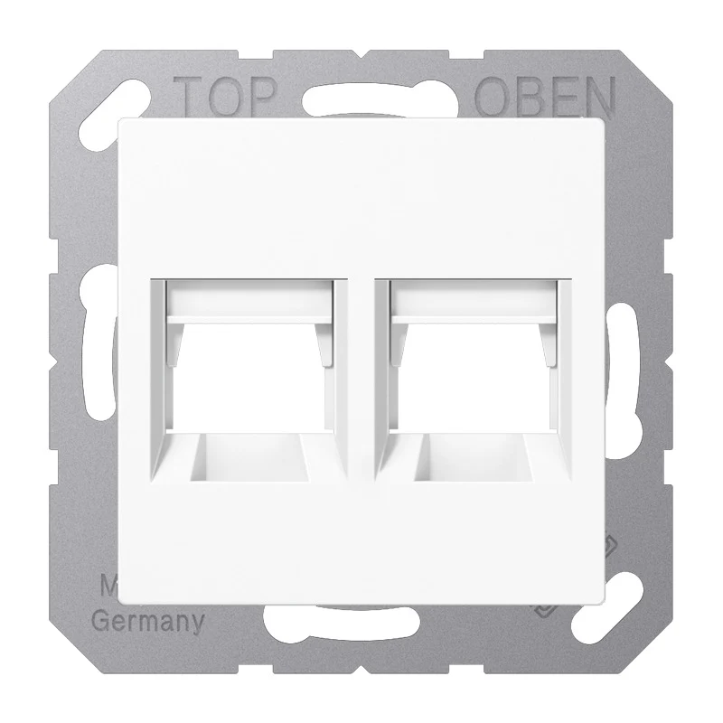 Jung AS500 Doppelte RJ45 Abdeckung Weiß - A1569-2BRWW