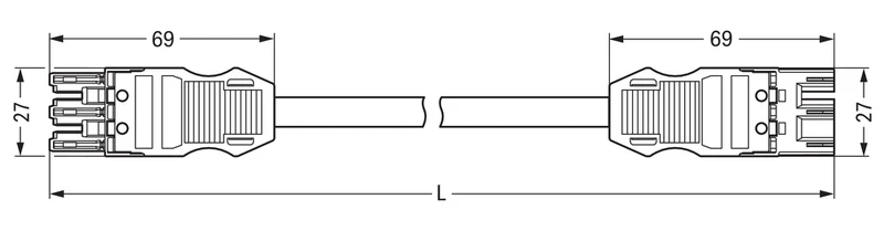 Vorgefertigtes Cca Kabel 3x1.5mm² Männlich-Weiblich 5M Braun - 771-9373/066-505