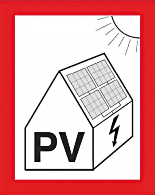 PV System Warnschild 105x148mm Selbstklebend - 182799