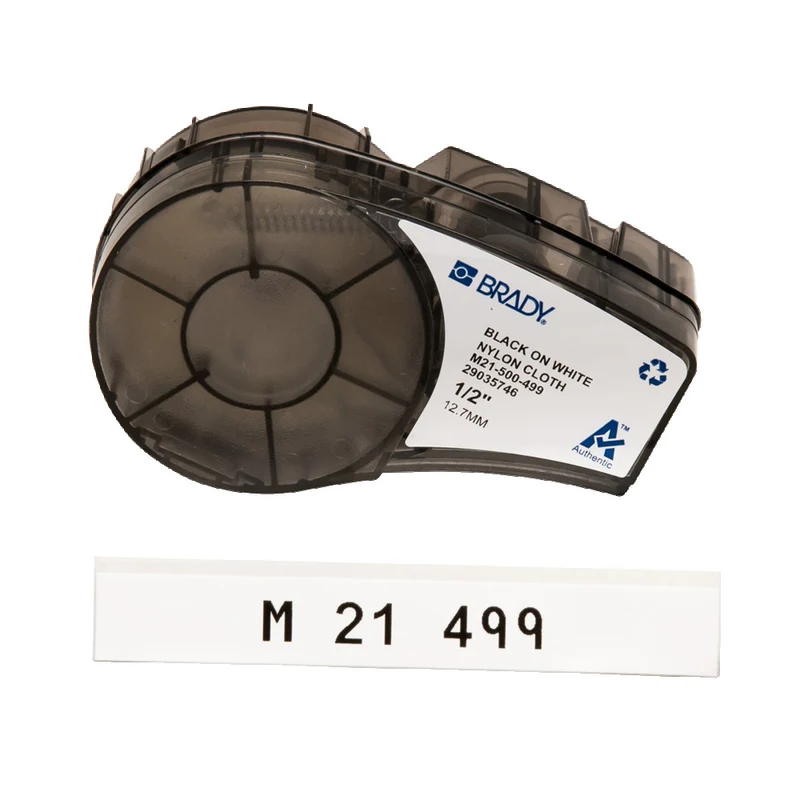 Brady M21 B499 Nylon Etikettenband 12.7mm X 4.8m Schwarz Weiß - 110894