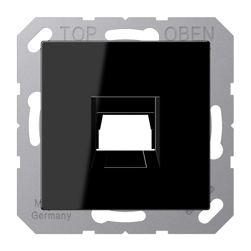 Jung A500 RJ45 Netzwerkanschluss Abdeckung Schwarz - A1569-1WESW