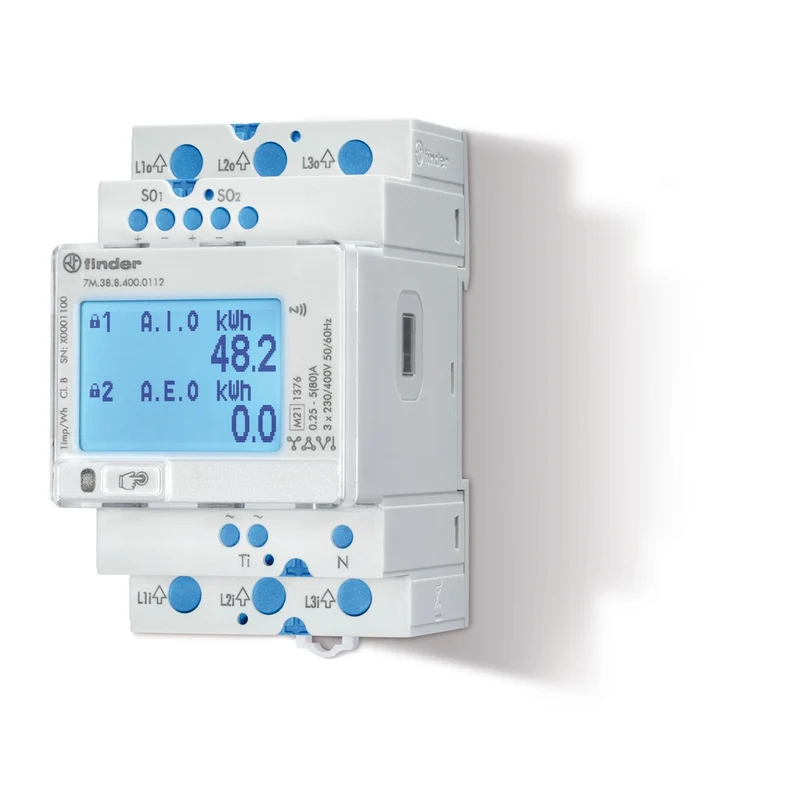 3 Phasen Digitaler Energiemesser 80A MID Mit M-Bus Schnittstelle - 7M.38.8.400.0312
