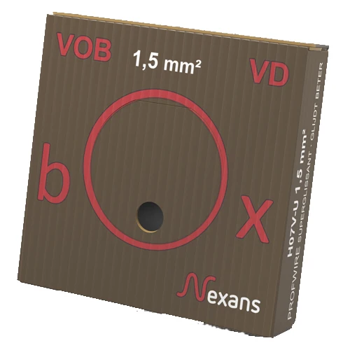 Nexans H07V-U Eca 1.5mm² Installationsdraht Braun VDbox - 10546311 [100 Stück]