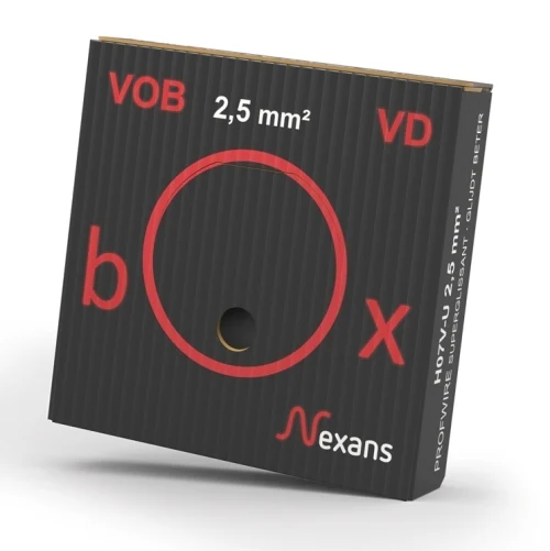 Nexans H07V-U Eca 2.5mm2 Schwarze Installationsdrahtbox 100m - 10564792 [100 Stück]