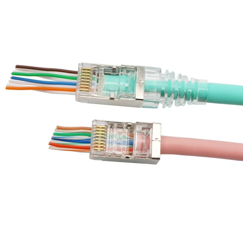 Klemko EZ-RJ45 Geschirmter CAT5e Netzwerkverbinder - 183281 [100 Stück]