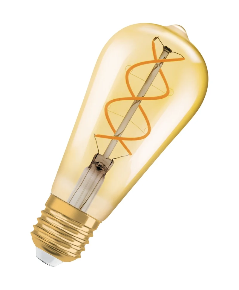 Vintage 1906 LED Edison E27 4W Dimmbar Gold Filament Glühbirne - 4099854090103
