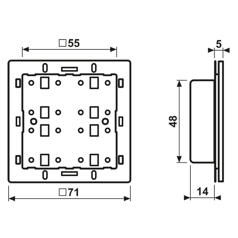 JUNG KNX 4 Kanal Universal Touch Modul Mit Temperatursensor - 42941ST
