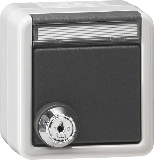 Gira IP44 Außen SCHUKO Steckdose Mit Verriegelbarer Abdeckung - 456930