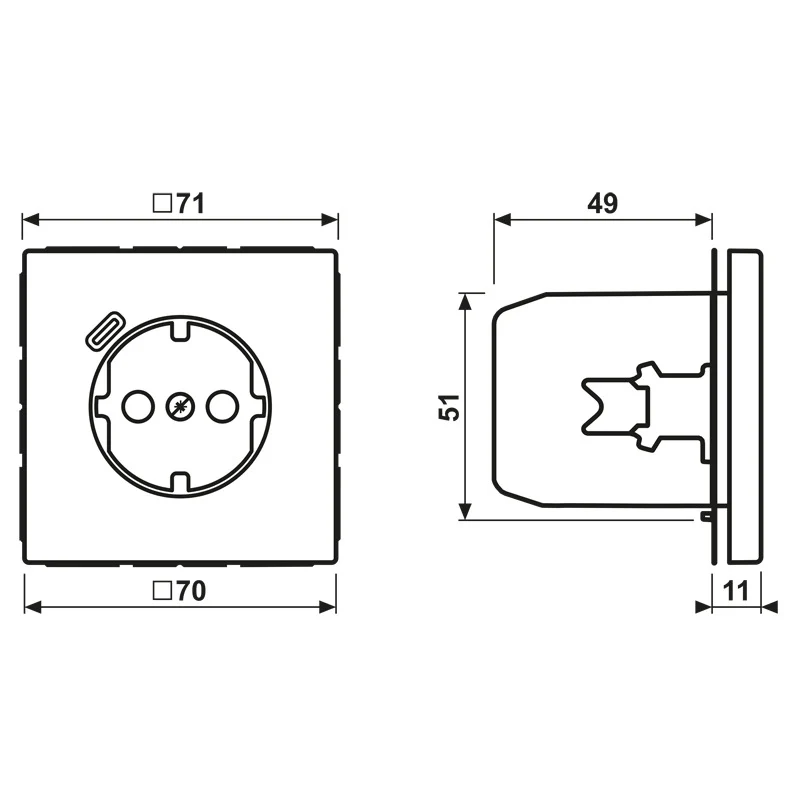 Jung LS990 Wandsteckdose Mit USB-C Schnellladeanschluss (Europäische Steckdose) - LS1520-18CWW