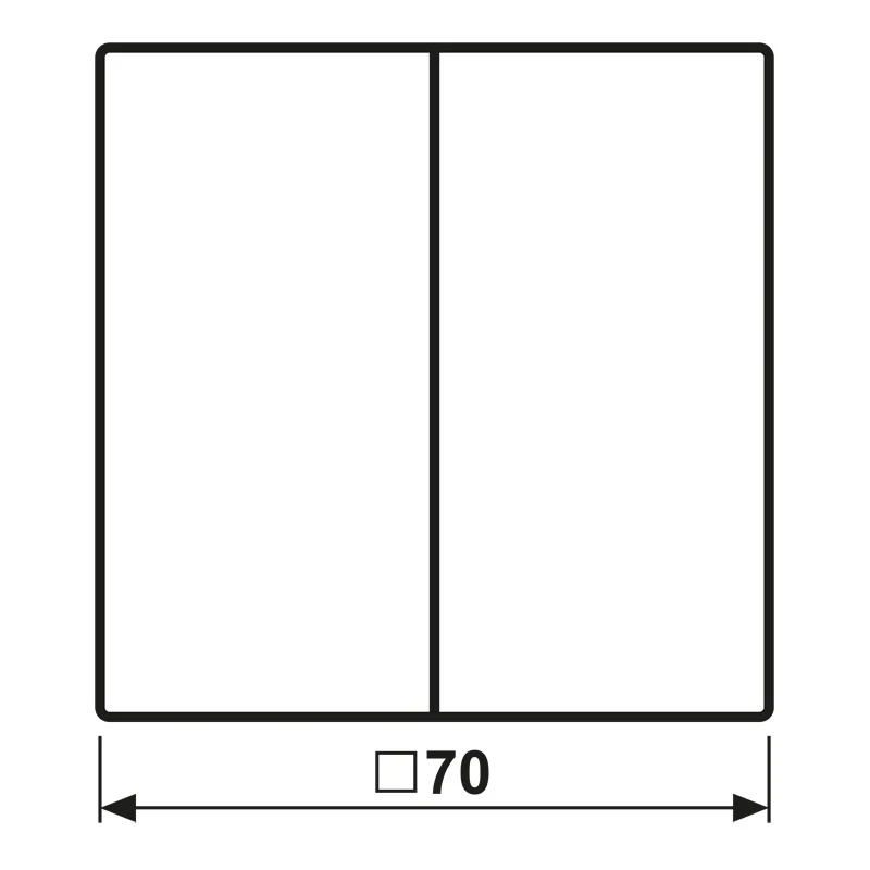 KNX LS990 Serie Doppel-Schalter Schwarz Graphit - LS102SWM