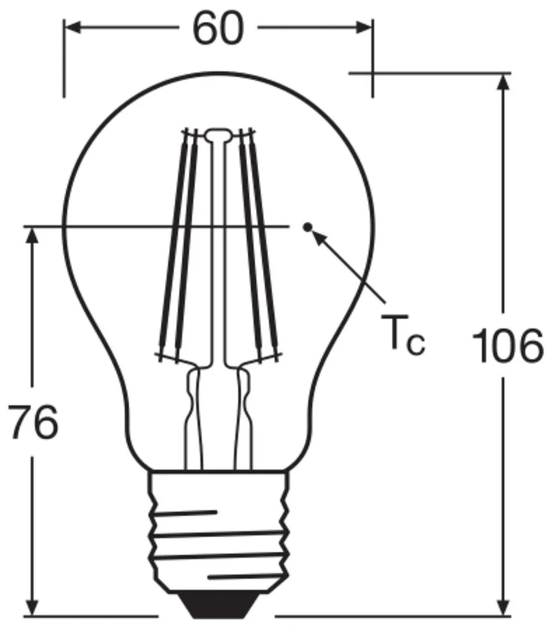 Dimmbares Led Classic A19 7W E27 827 Klarer Filament - 4099854054396