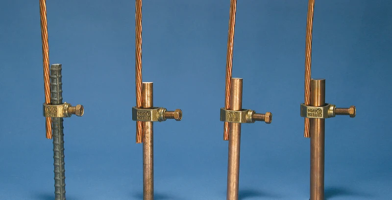 Bronze Erdungsstangenklemme Für 5/8-3/4 Zoll Stangen - 158170