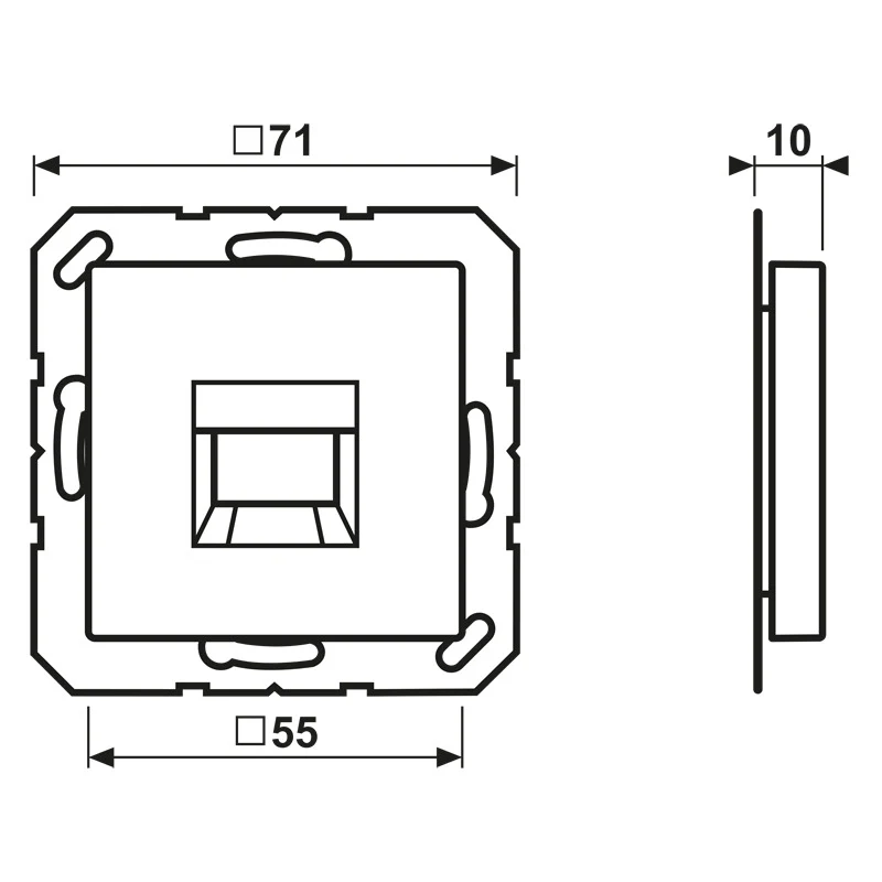 Jung A500 Modulare Jack Abdeckung Platte Anthrazit - A1569-15WEANM