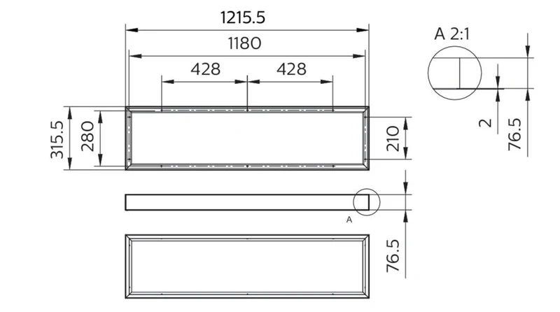 Philips CoreLine Panel Oberfläche Befestigung Rahmen W30L120 - 8718696073322