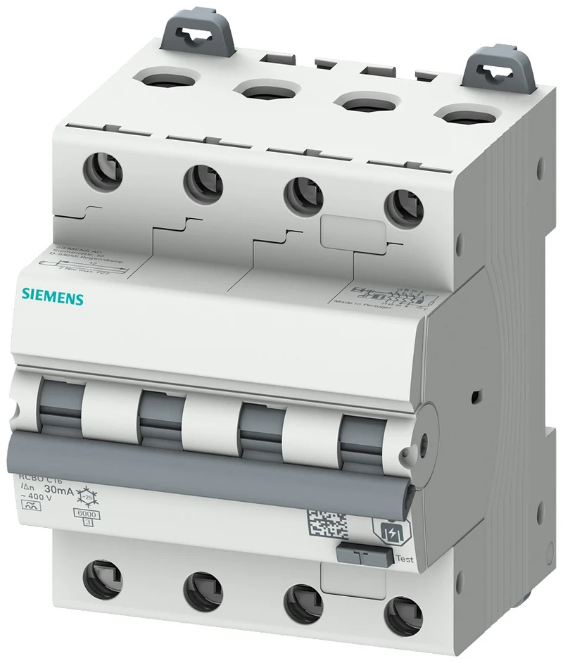 Siemens 4P RCBO Leitungsschutzschalter 16A 30mA Typ A 6kA - 5SU13466FP16