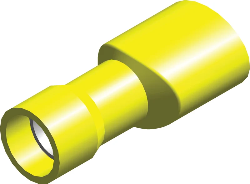PVC-Isolierter Spatenstecker 4.0-6.0mm² Gelb - CE100301 [100 Stück]