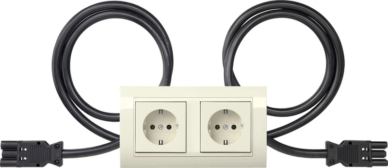 Gira Standard 55 Doppelsteckdose Mit Rahmen Typ 10 - 4931021