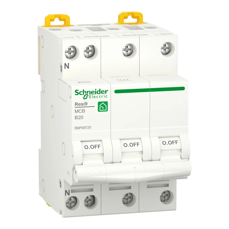 Schneider Resi9 MCB 3P+N 20A B-Kurve 6kA Sicherungsautomat - R9P09720