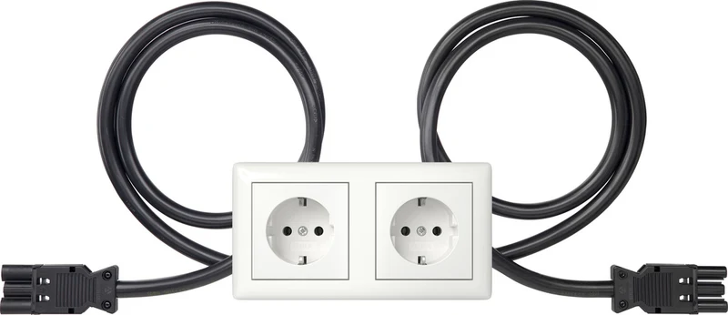 Gira Standard 55 Doppeltes SCHUKO Steckdosen-Auslass 16A 250V - 483103