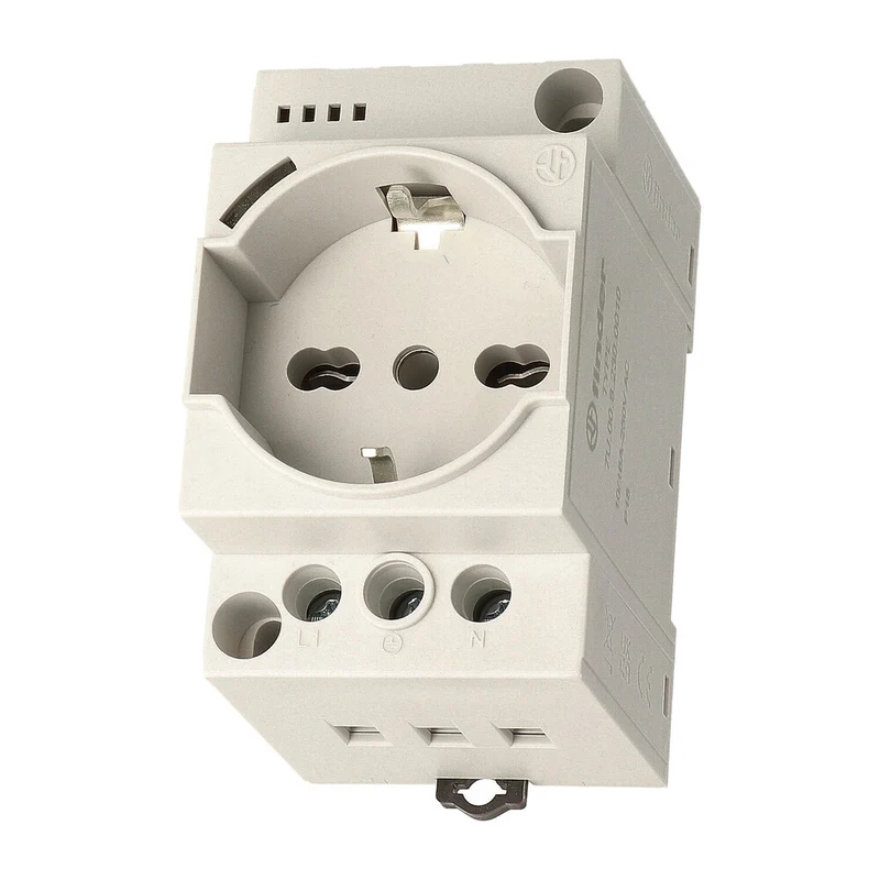 Finder Stromsteckdose Mit Led 16A 250 V Ac Grau (Europäische Steckdose) - 7U.00.8.230.0010