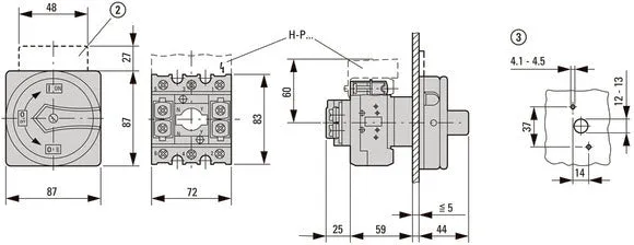 Eaton P3 63A Hauptschalter Mit Stoppfunktion 3P+N - 012771