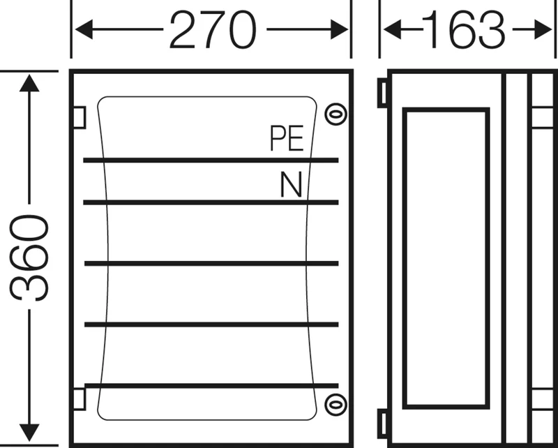 Hensel Enystar 250A 5-Polige Verteilerschrank - FP 3212
