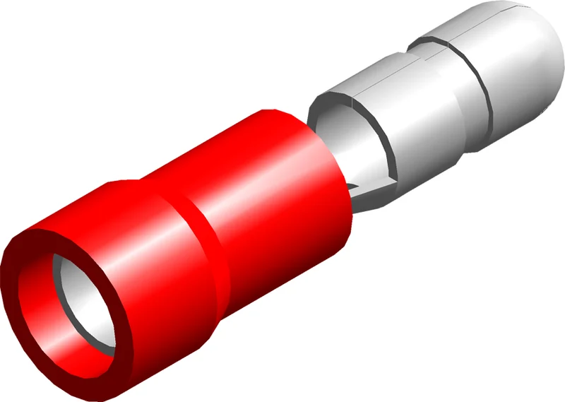 Isolierter M4 Kugelstecker Rot 0.5-1.5mm² - CE070101 [100 Stück]