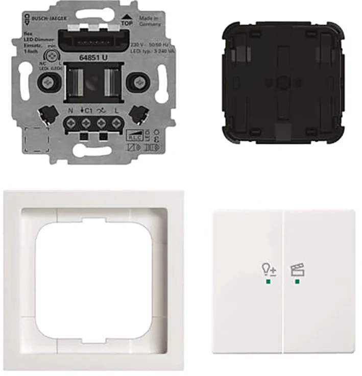 ABB Busch Free@Home Drahtlos Flex Dimmer Set Zukunft 84 - 2CKA006200A0294