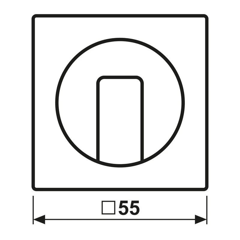 A500 Serie Matte Schwarze Rotary Switch Abdeckung Platte - A1541BFSWM