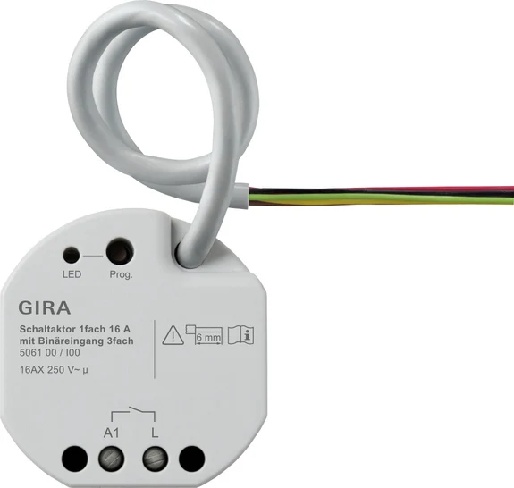 Gira One KNX 16A Einzel-Schaltaktor Mit 3 Eingängen - 506100