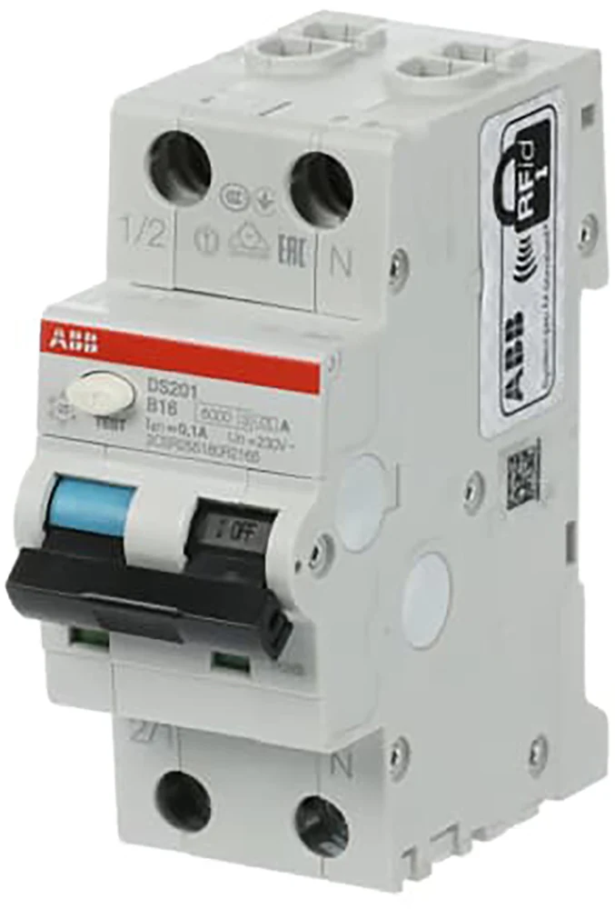 ABB DS201 Einphasen RCBO 16A 100mA 6kA B Kurve - 2CSR255180R2165