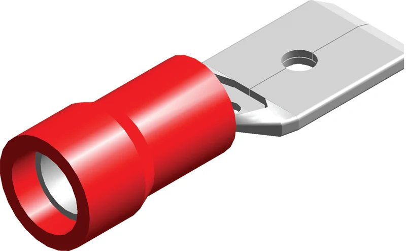 Roter Isolierter Flachstecker 0.5-1.5mm² - CE120104 [100 Stück]